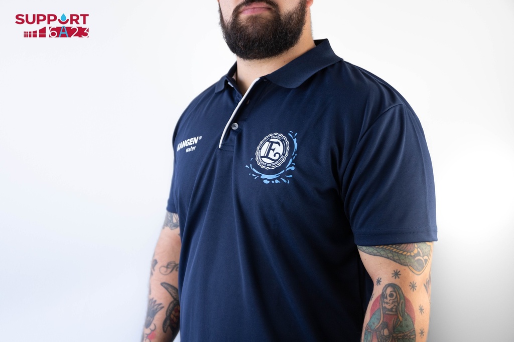 Polo Hombre KANGEN Water con el logo de Distribuidor Independiente ENAGIC