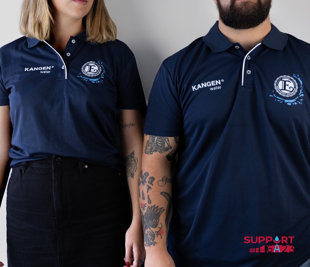 Polo Hombre KANGEN Water con el logo de Distribuidor Independiente ENAGIC
