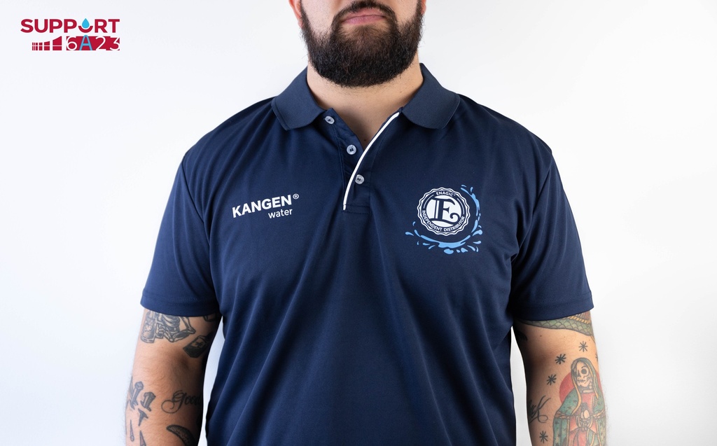 Polo Hombre KANGEN Water con el logo de Distribuidor Independiente ENAGIC