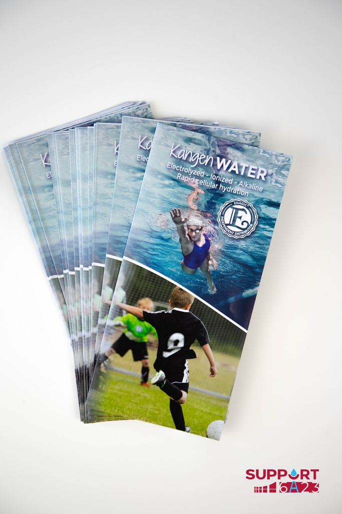 Pack de 25 Uds Tríptico Agua Kangen y Deporte