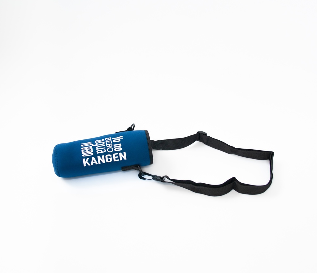 OFERTA Porta Botella de neopreno azul con correa ajustable para hombro y mano