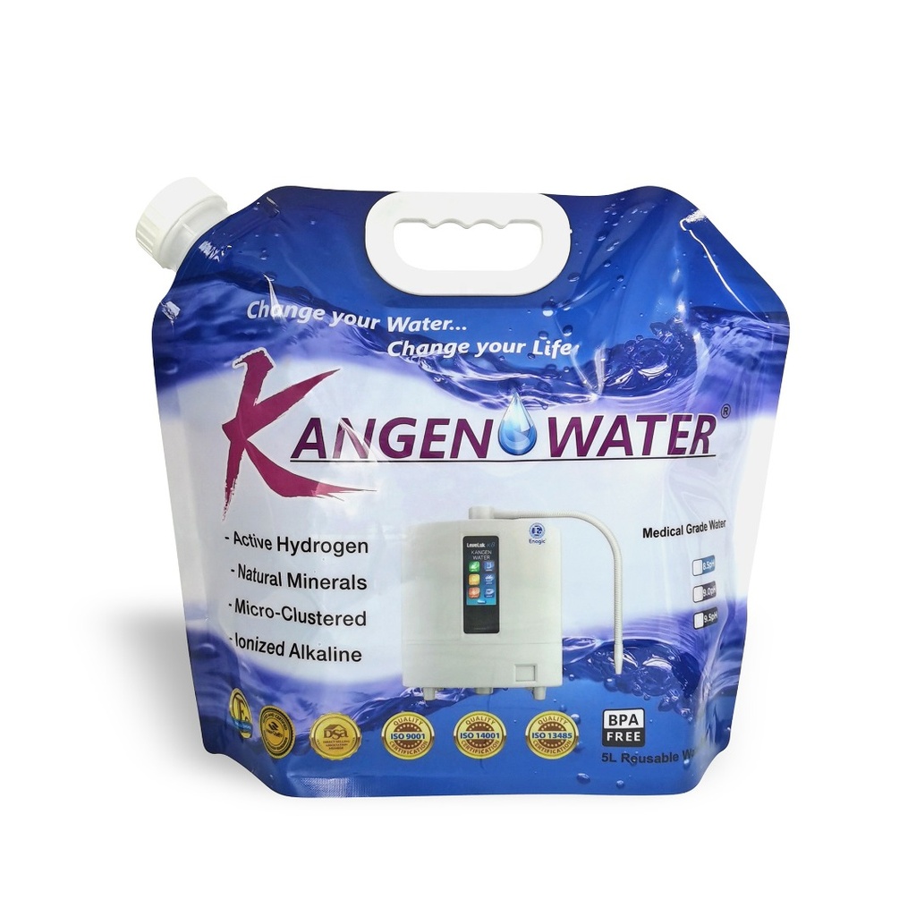 Bolsa de Agua 5L Personalizada KANGEN color PÚRPURA K8﻿