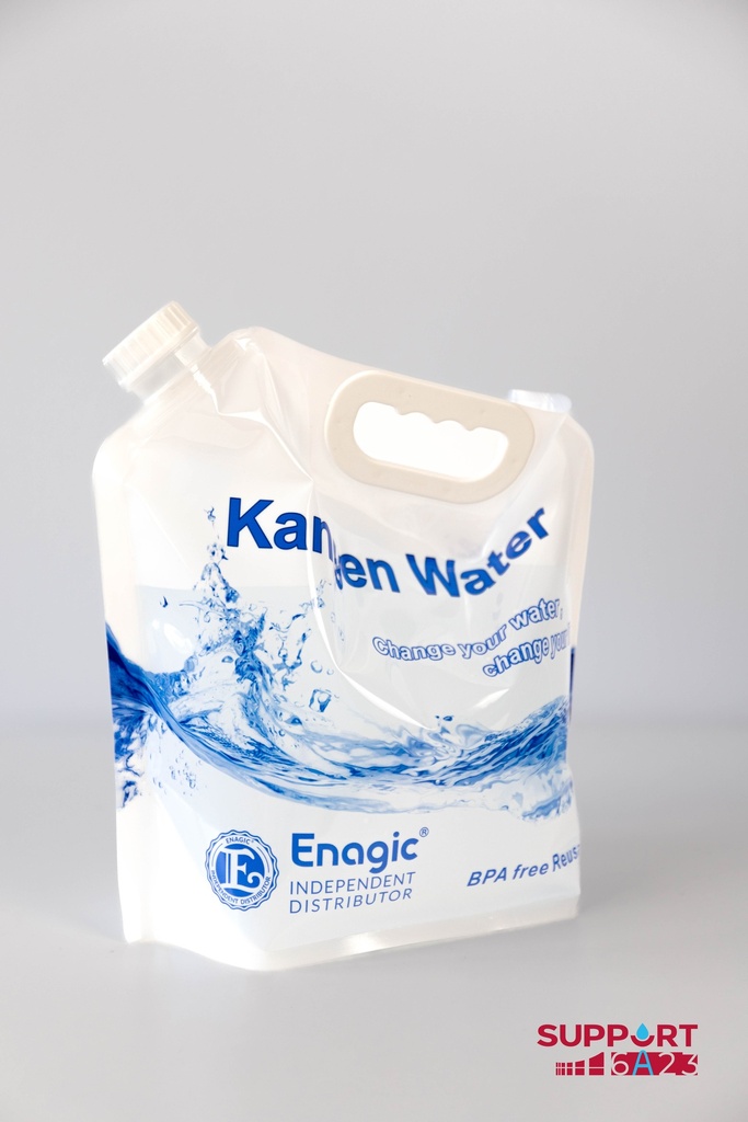 Bolsa de Agua 5L Personalizada KANGEN color BLANCA