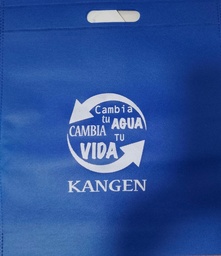 Bolsa azul de tela Cambia tu agua Cambia tu vida