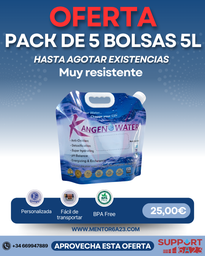 Pack de 5 Bolsas de 5 Litros personalizadas KANGEN color PÚRPURA K8﻿